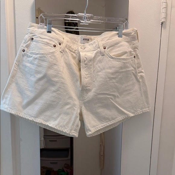 Agolde Pants - Agolde Off-White Jean Shorts